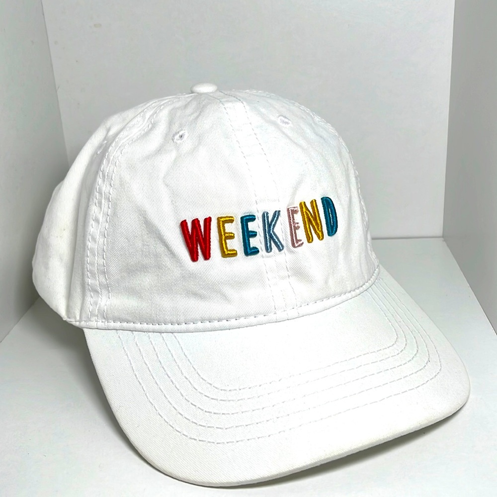 Weekend embroidered adjustable cap